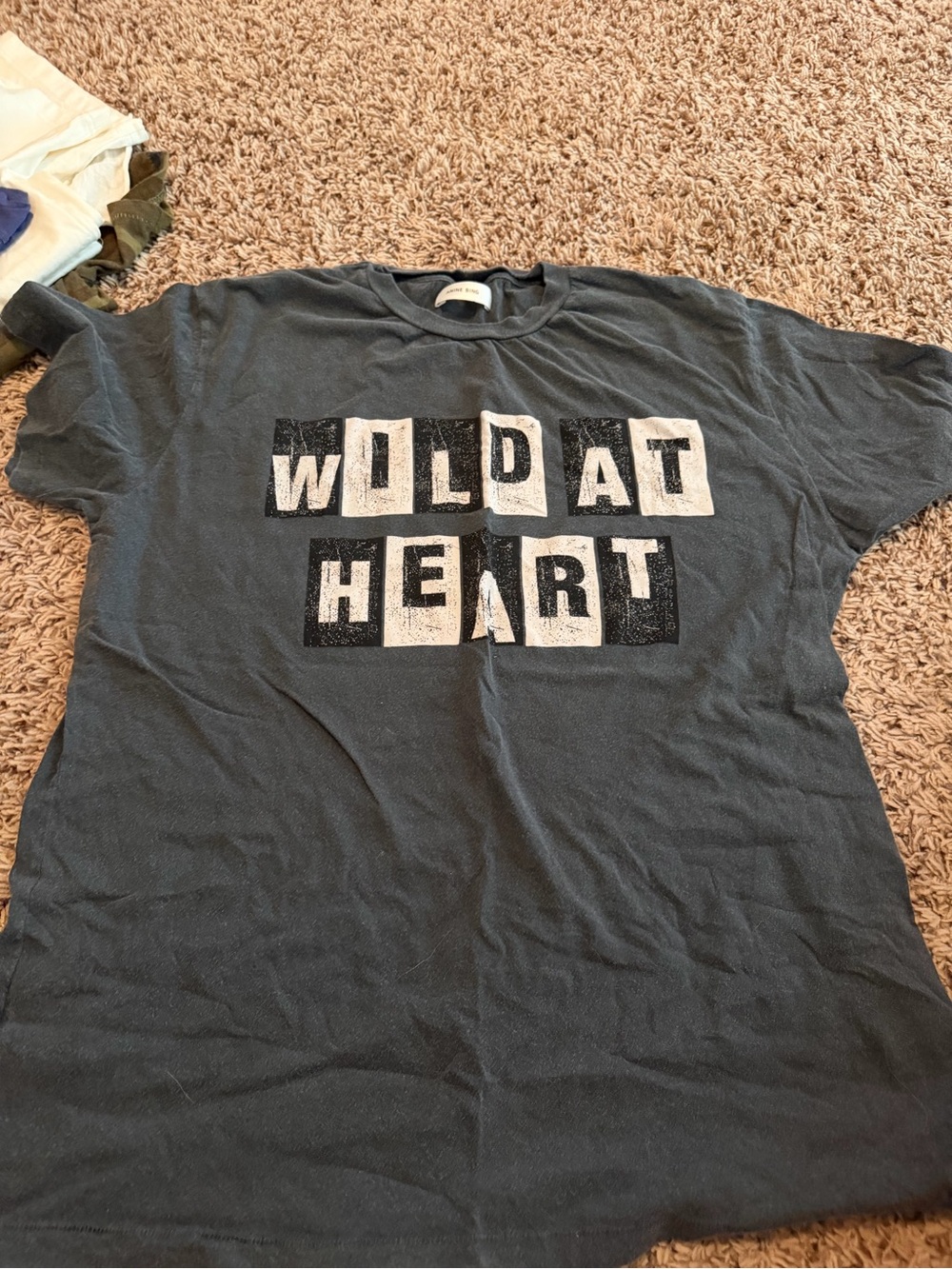 Anine Bing Black 'Wild At Heart' Graphic Tee